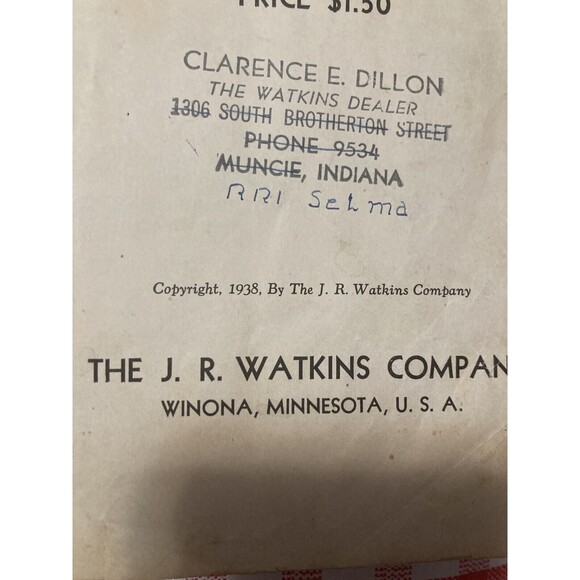 Vintage Watkins Cook Book 1938 J R Watkins Co Spiral Bound Cookbook Winona MINN - Picture 5 of 12